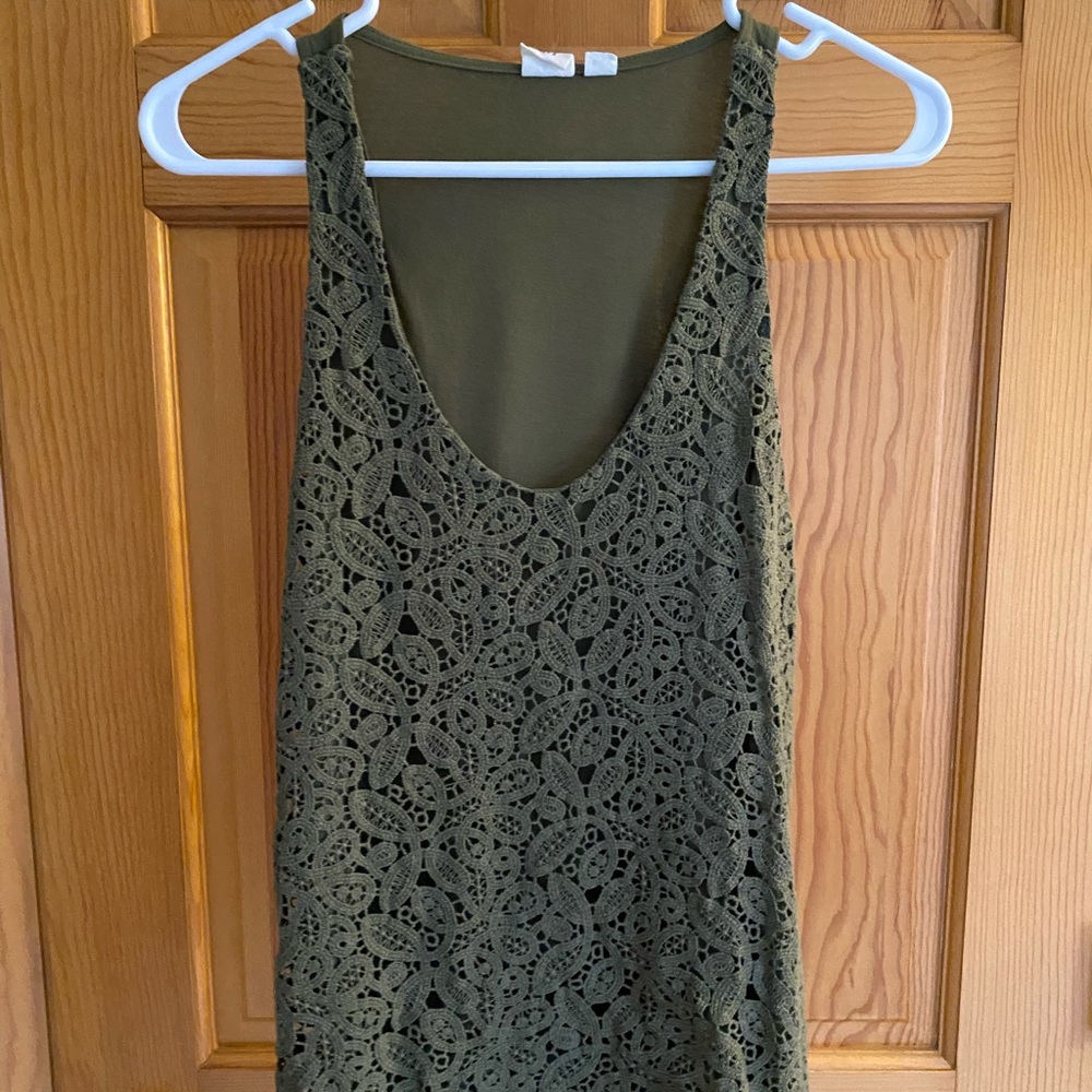 Green crocheted top